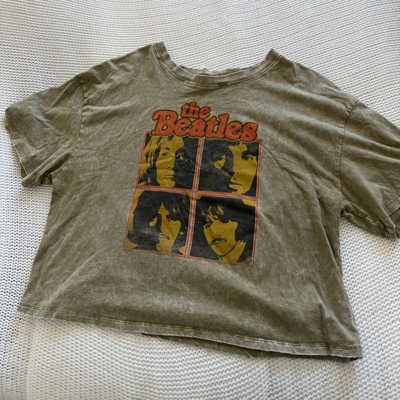 The Beatles Tops - Vintage The Beatles Graphic tee distressed boxy fit. Oversized band tee